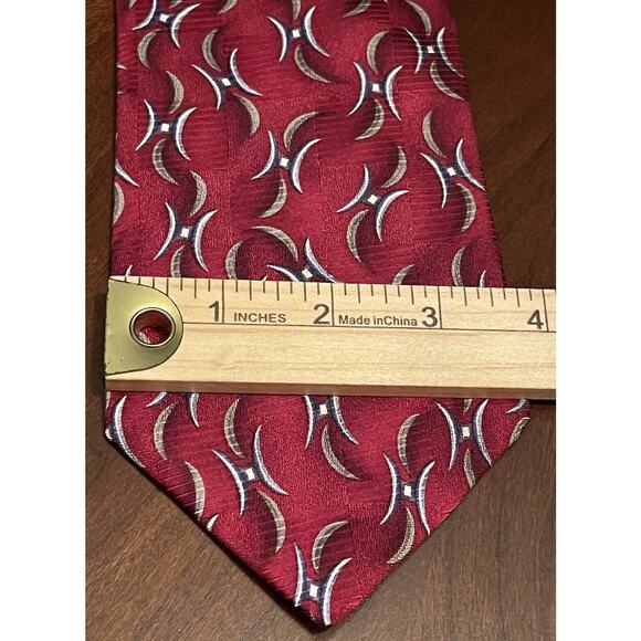 Xmi For Nordstrom Red Hand Made 100% Silk Men’s Neck Tie Made In Usa - Picture 4 of 9